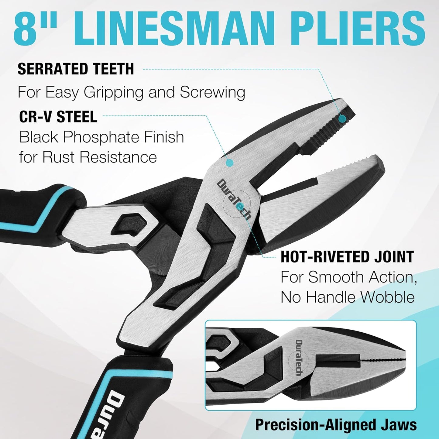 Alicates Lineman 8pulg Gen2 doble pivote acero con cortador