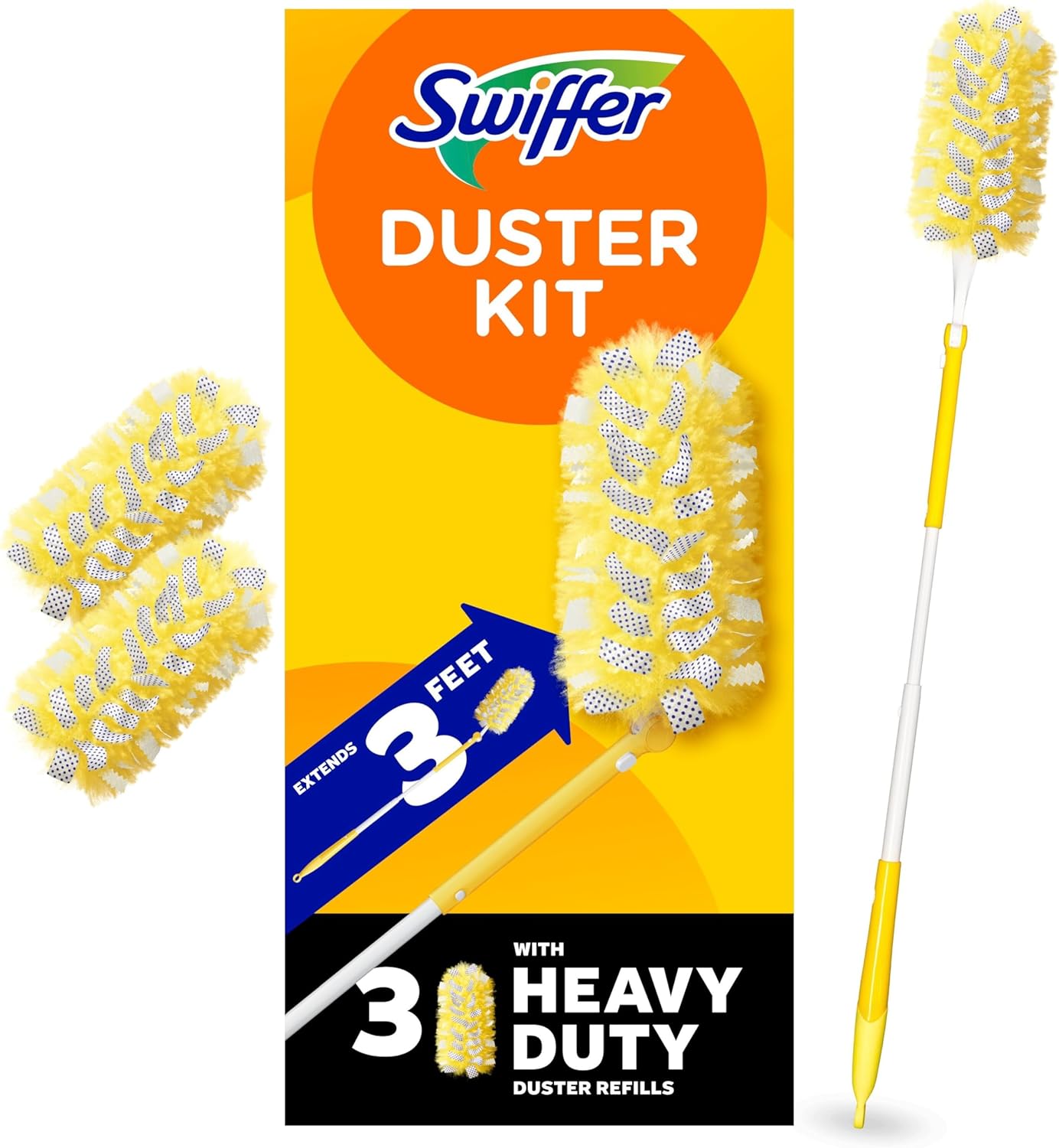 Plumero resistente con mango 3ft y 3 recambios