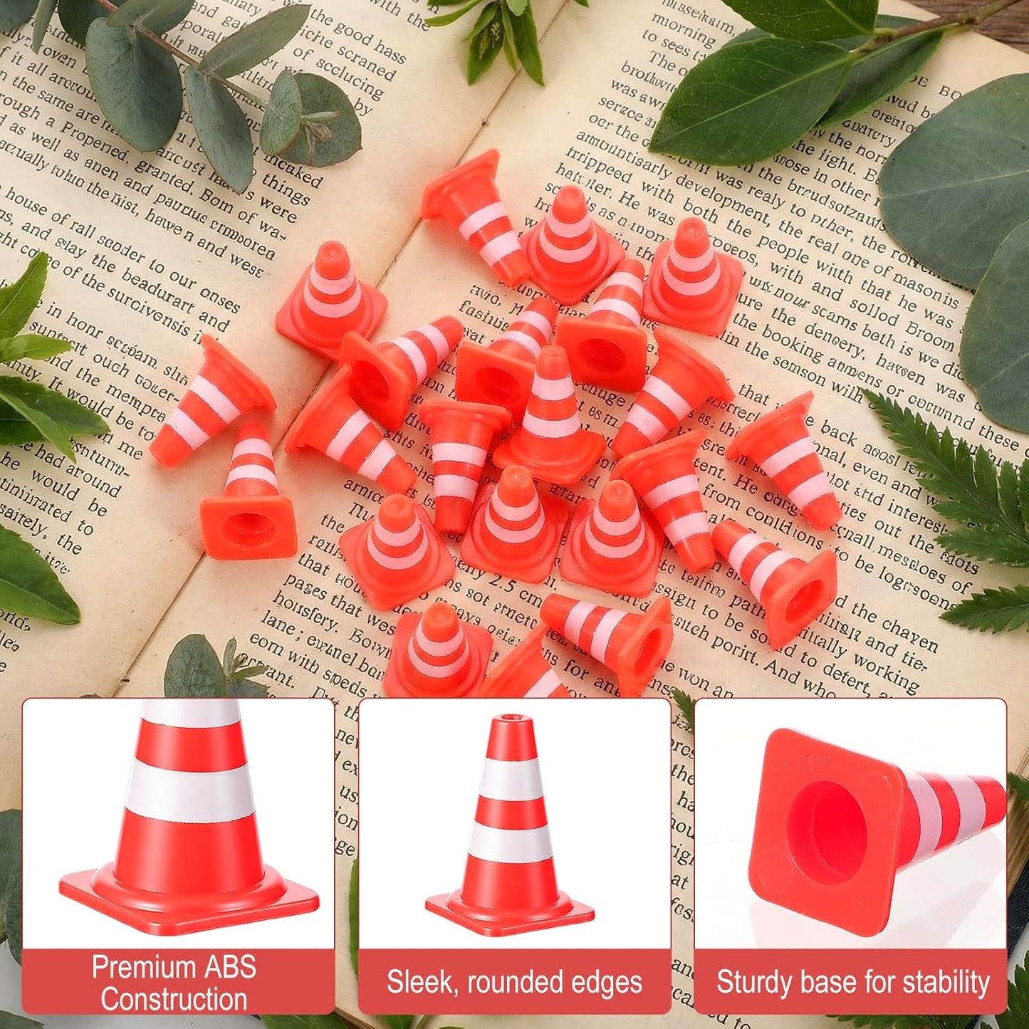 50 Mini Conos Plástico 1pulg Seguridad Vial