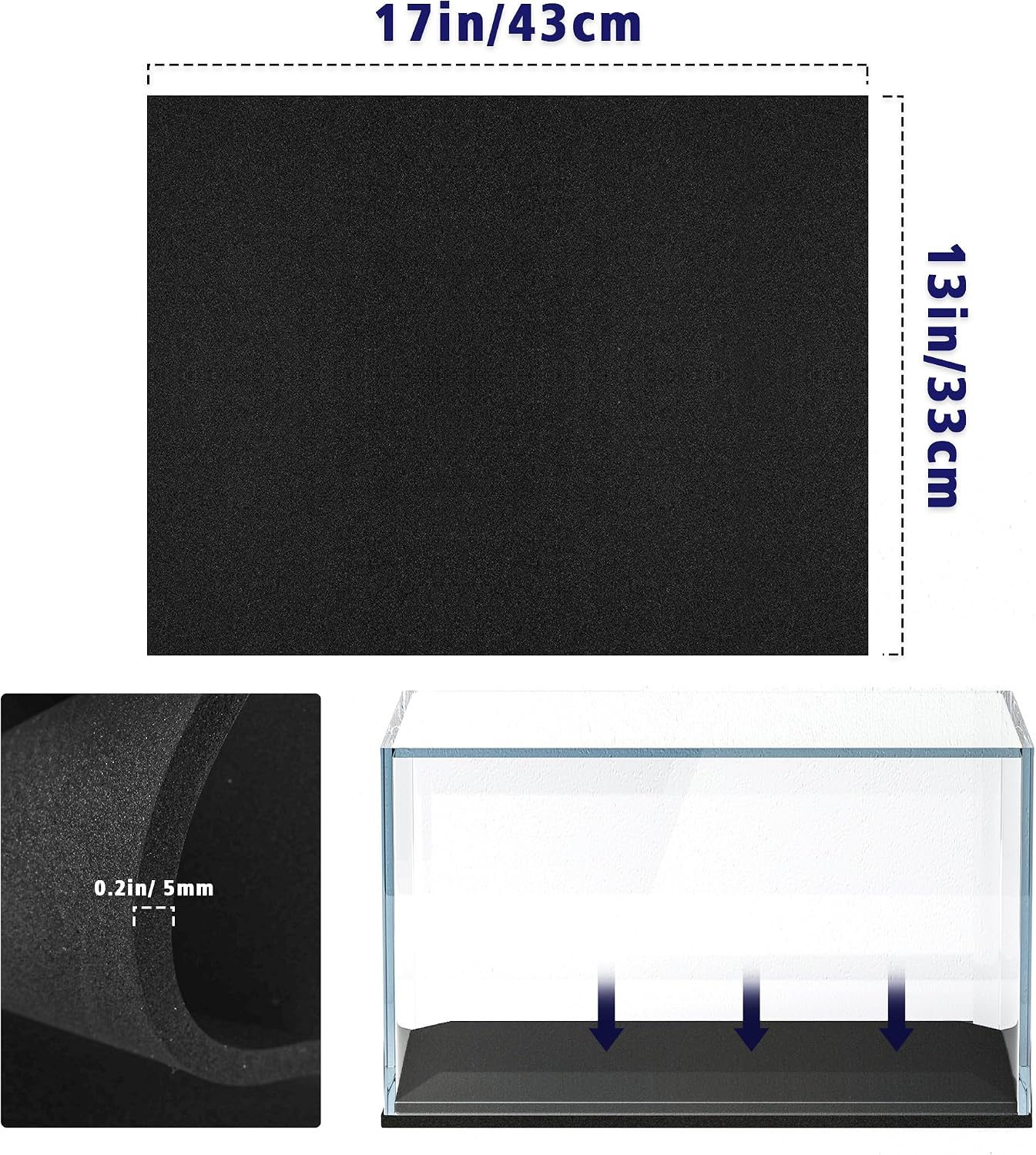 Alfombrilla acuario 6gal 15.7x13pulg impermeable