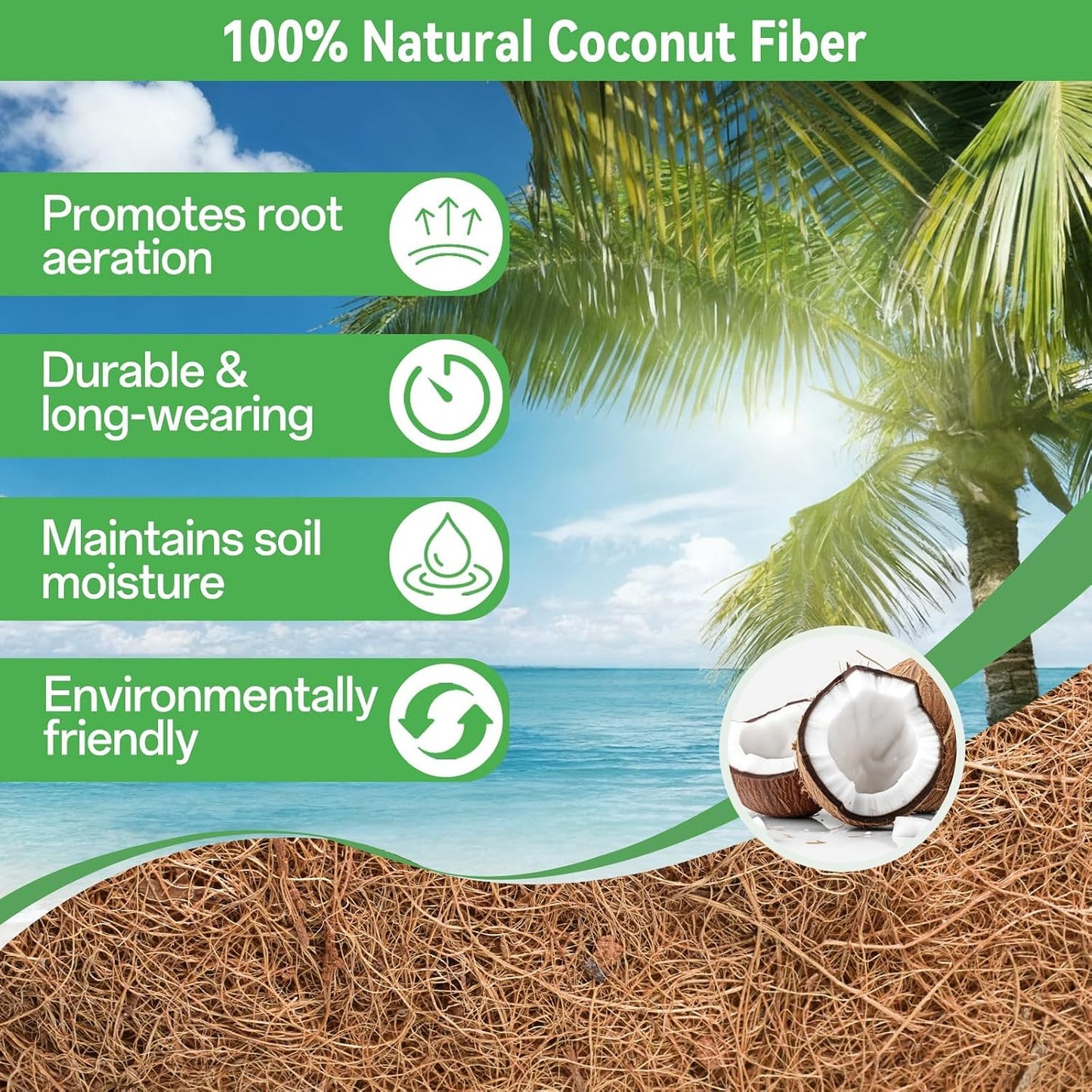 Forros fibra coco 24pulg para macetas set 2