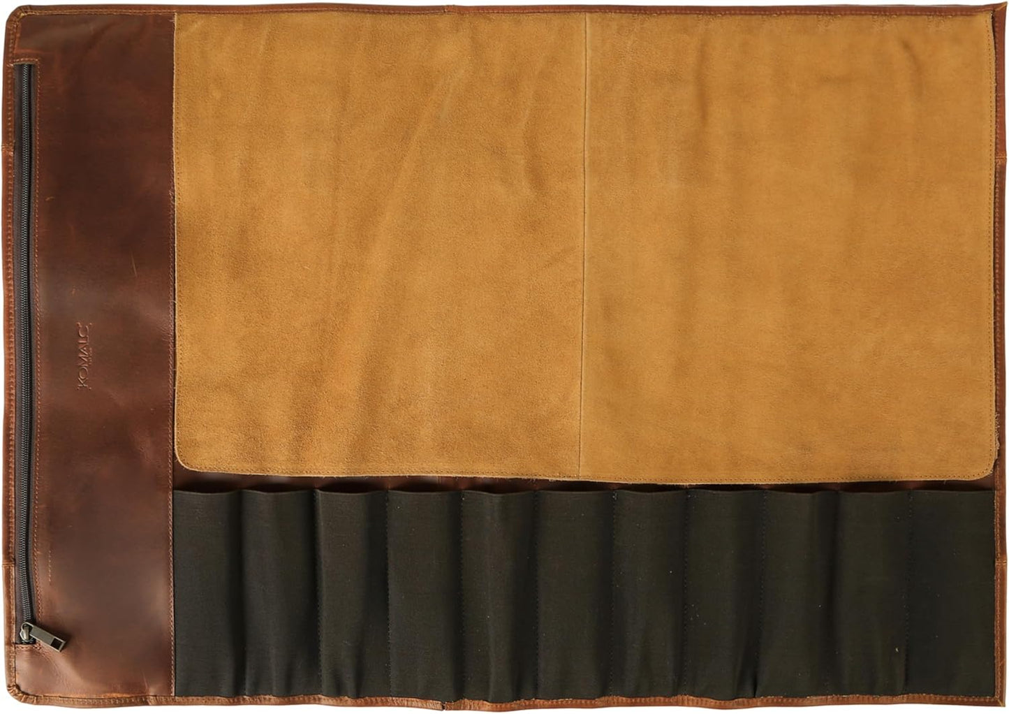 Estuche cuero cuchillos chef 11 ranuras 30x21pulg