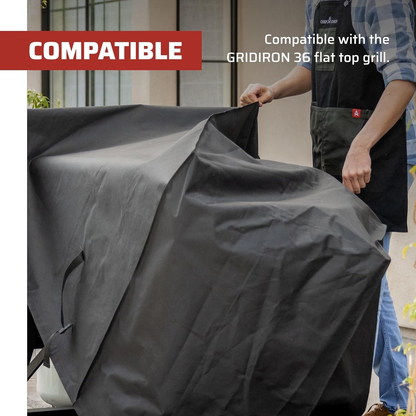 Cubierta parrilla exterior duradera 36" con correas