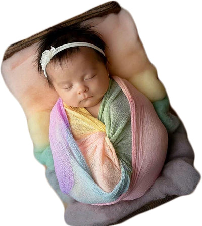 Envoltura bebé para fotos manta arco iris rosa