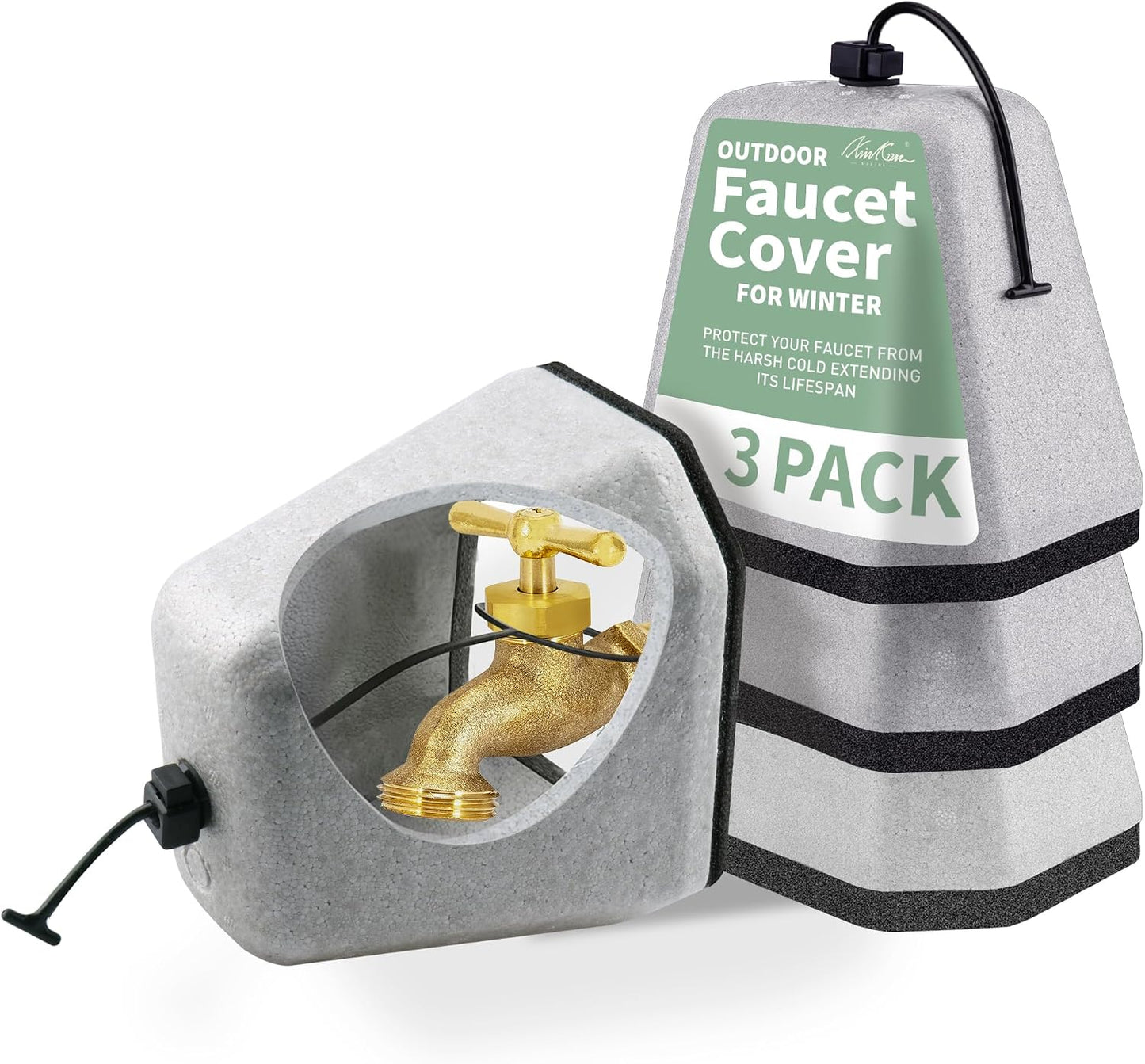 Cubiertas grifo exterior pack 3 espuma aislante reutilizable