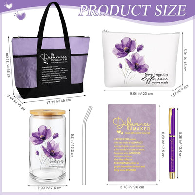5 regalos para mujeres Meanplan diario, bolsa de maquillaje y bolígrafo con mensaje para enfermeras