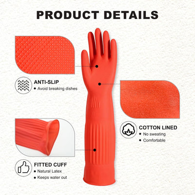 Guantes cocina forro polar antideslizante 15pulg 2 pares medios
