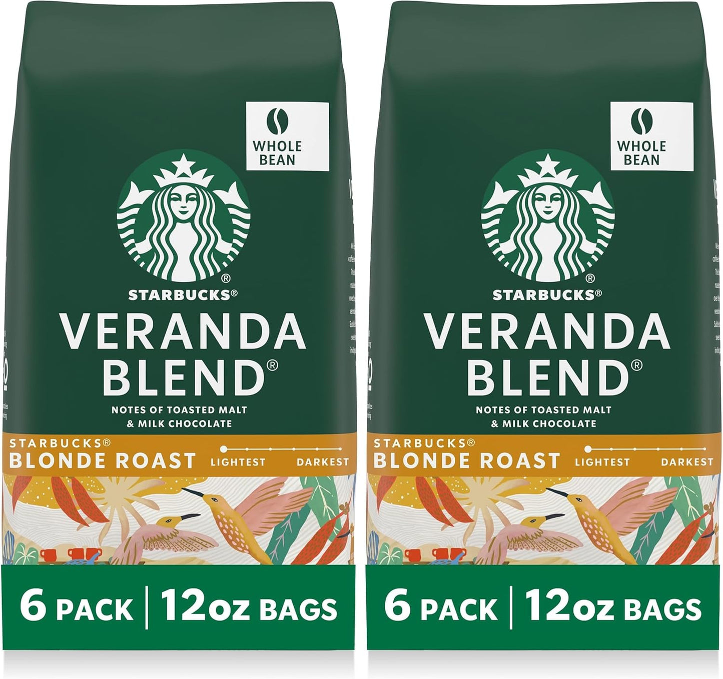 6 Bolsas Café Starbucks Blonde Roast 12oz