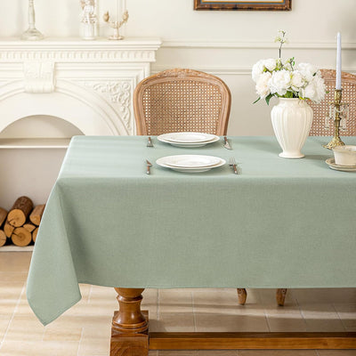 Mantel rectangular impermeable resistente a manchas 60x84 pulgadas verde salvia