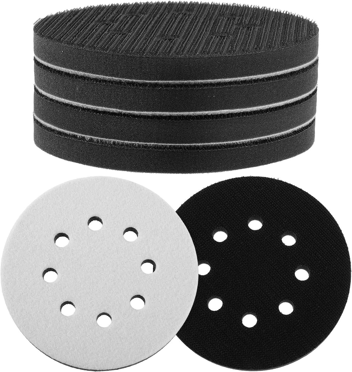 Pack 5 Almohadillas Espuma Lijadora 5pulg 8 Agujeros