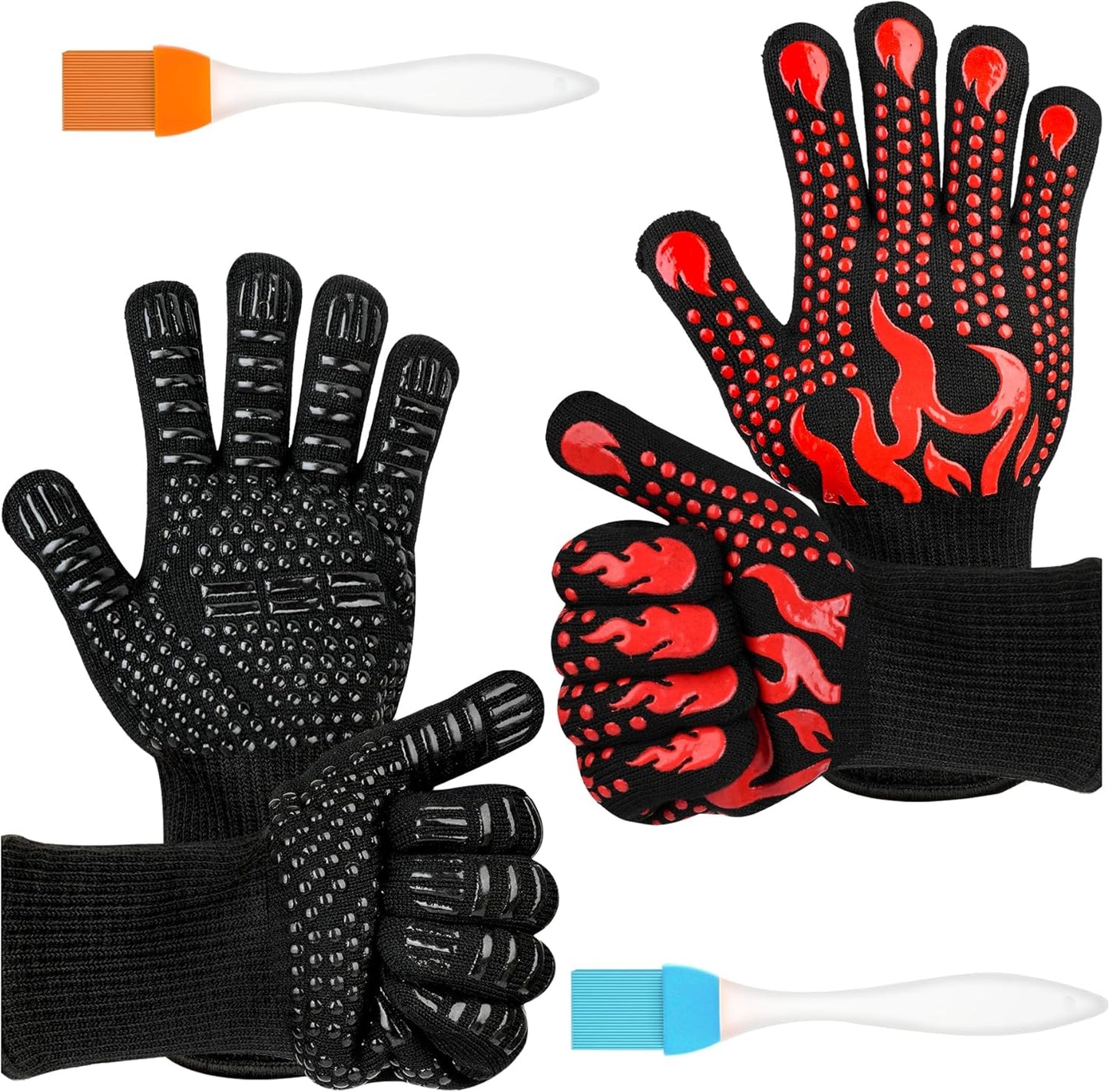 4 Pzas Guantes Silicona Antideslizantes para Barbacoa Cocina