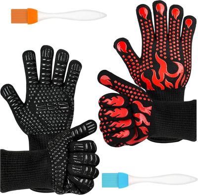 4 Pzas Guantes Silicona Antideslizantes para Barbacoa Cocina