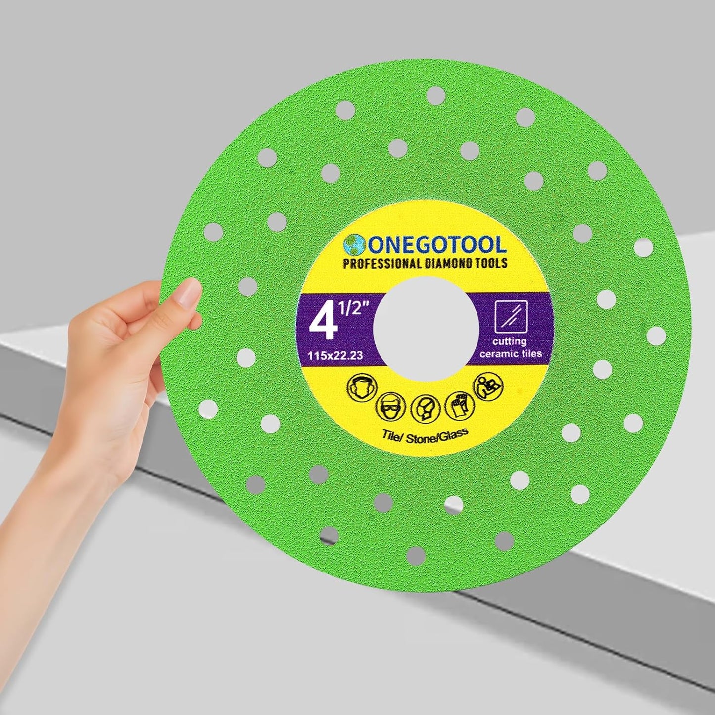 Cortador azulejos 4.5pulg hoja diamante para amoladora 10uds