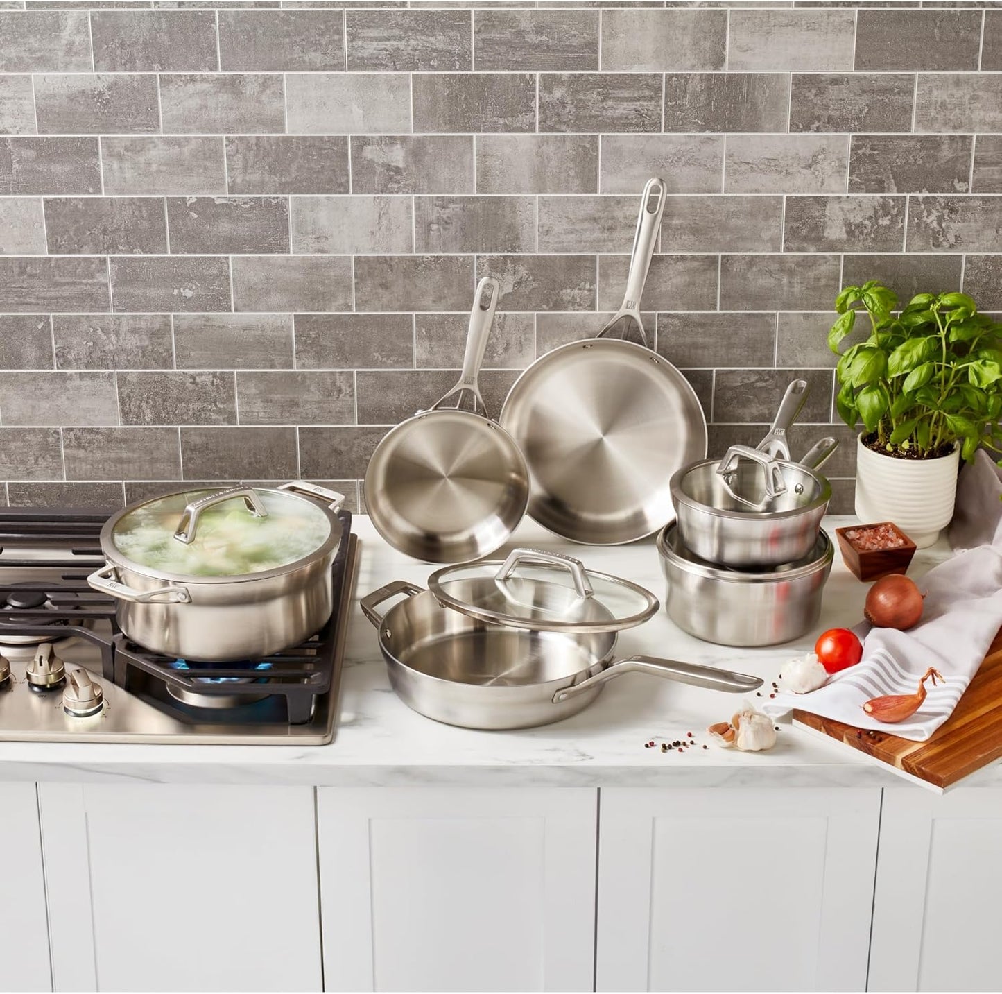 Set 10 Pzas Utensilios Acero Inox Cocina