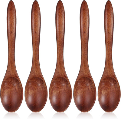 Cucharas de madera Molain multiusos para café, postres y sopa