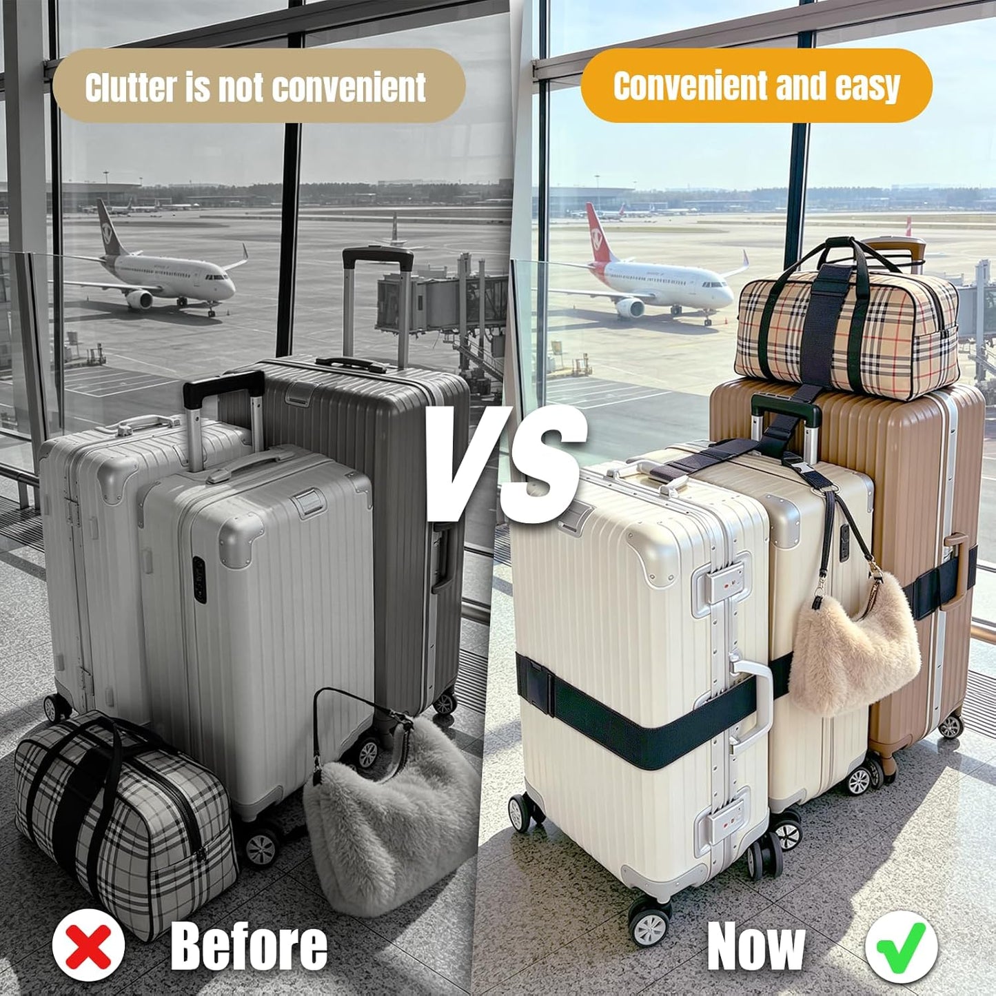 6 Correas Elásticas para Maletas Conecta 3 Equipajes Viaje