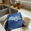 Paño cocina hortensias reutilizable lavable compostable