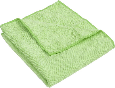 32 Pzas Paños Microfibra 14x14pulg Verde Multiusos