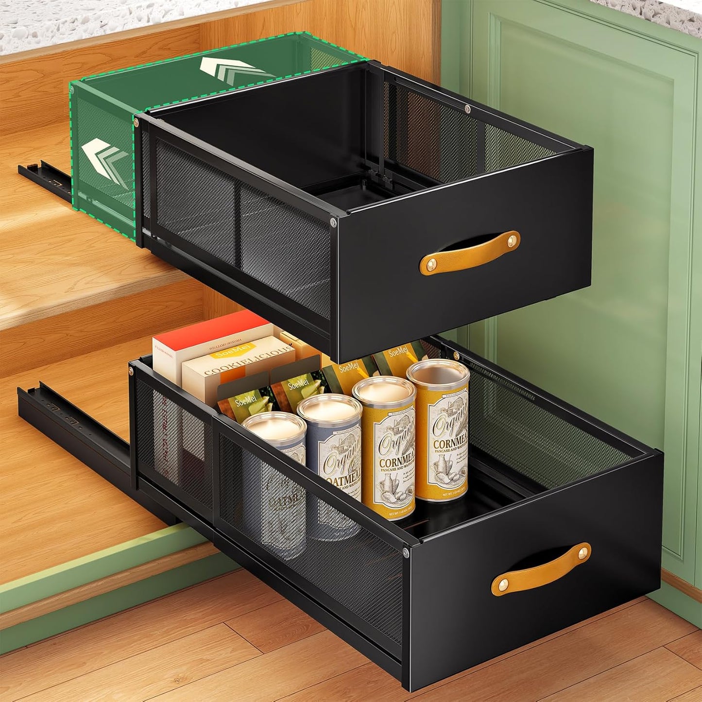 Organiz. gabinete extraíble paq 2 9.8-13.8pulg
