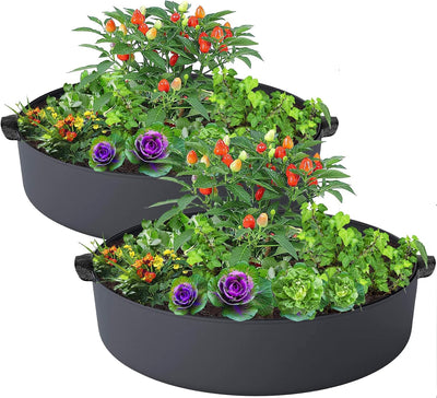 2 Pzas Cama Jardín Tela 50gal con Asas para Cultivo