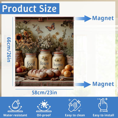 Cubierta magnética lavable para lavavajillas Food Love Home 23x26 pulgadas
