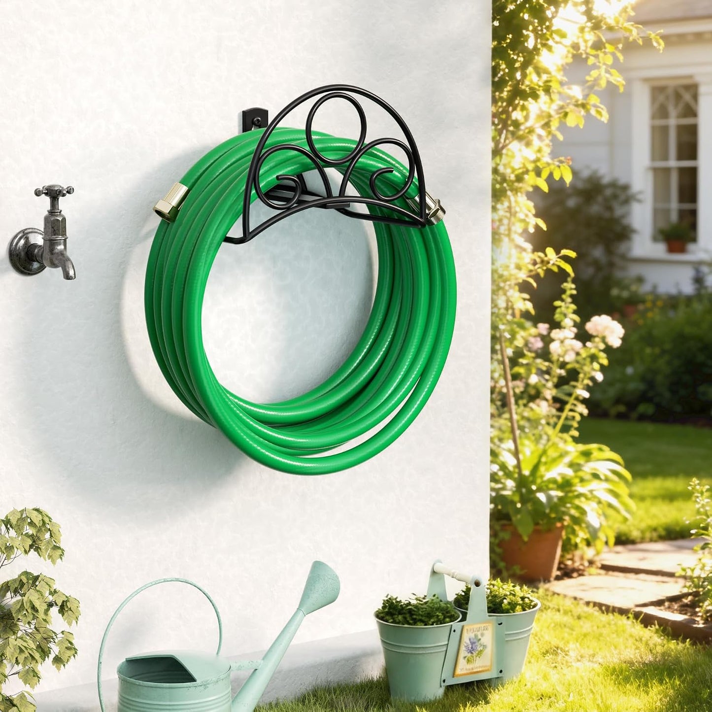 Soporte manguera agua pared resistente colgador