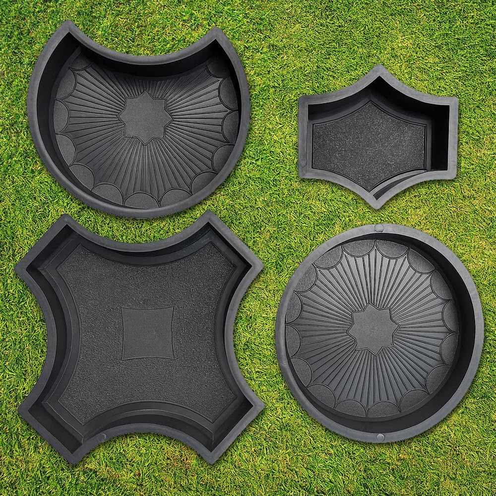 4 Moldes Plástico Pathmaker para Pavimentar Hormigón