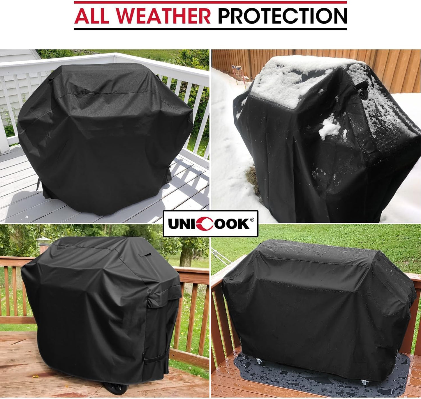 Cubierta parrilla gas 65pulg impermeable resistente UV