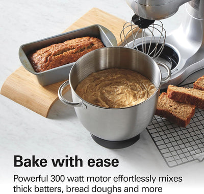 Batidora pie cuenco acero inox 4qt 7 vel 300W plata