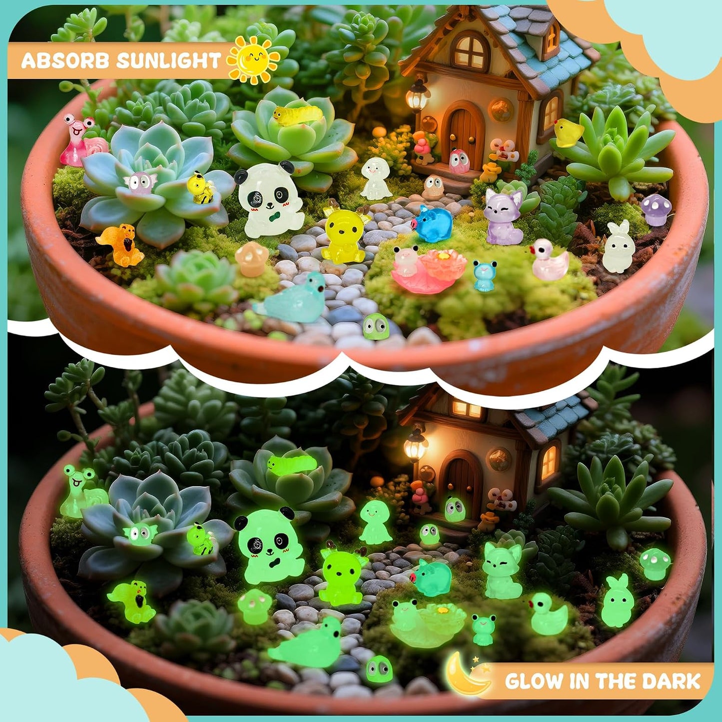 Juego 150 figuras resina luminosas 48 tipos