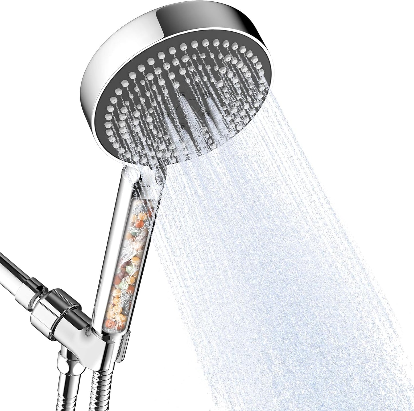 Cabezal ducha filtrado 20 etapas acero inox 60pulg 6 modos