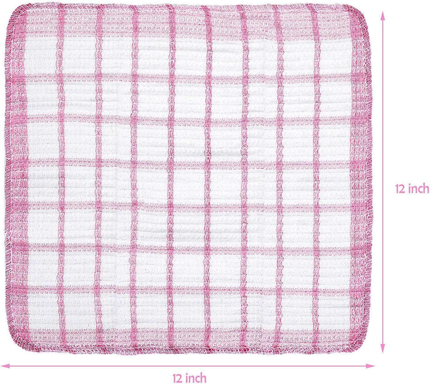 12 Paños Algodón 12x12pulg Absorbentes Reutilizables