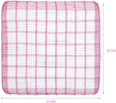 12 Paños Algodón 12x12pulg Absorbentes Reutilizables