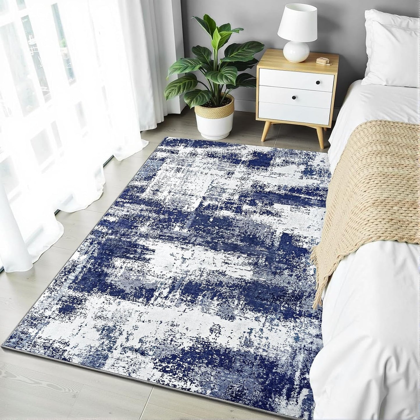 Alfombra abstracta 3x5ft antideslizante entrada cocina