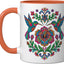 Taza Cerámica Alebrije Abeja Mexicana Naranja/Blanca