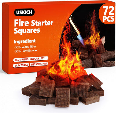 Set 72 pzas iniciador fuego natural para fogata parrilla camping