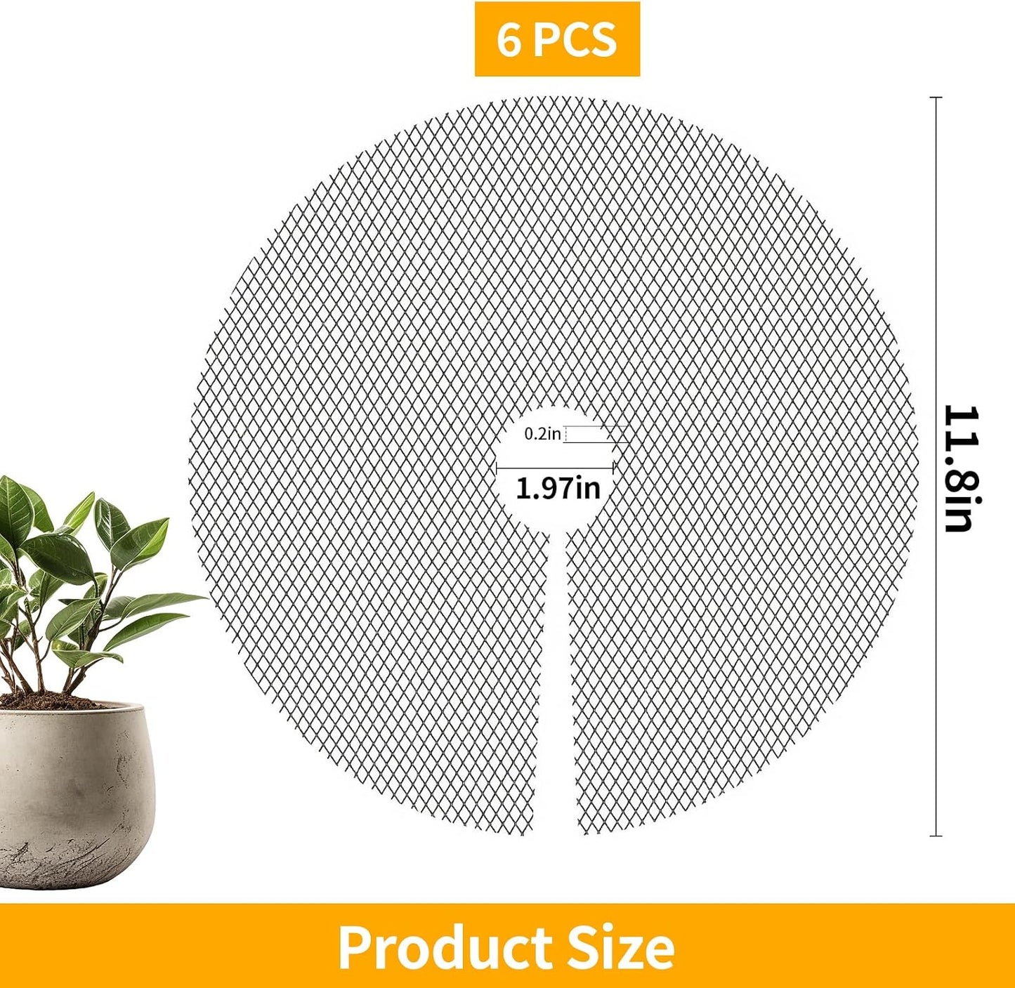6 Cubiertas Macetas 11.8pulg Protege Plantas Perros