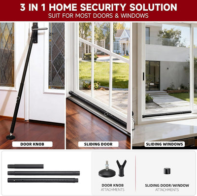 Barra seguridad puerta 2en1 ajustable