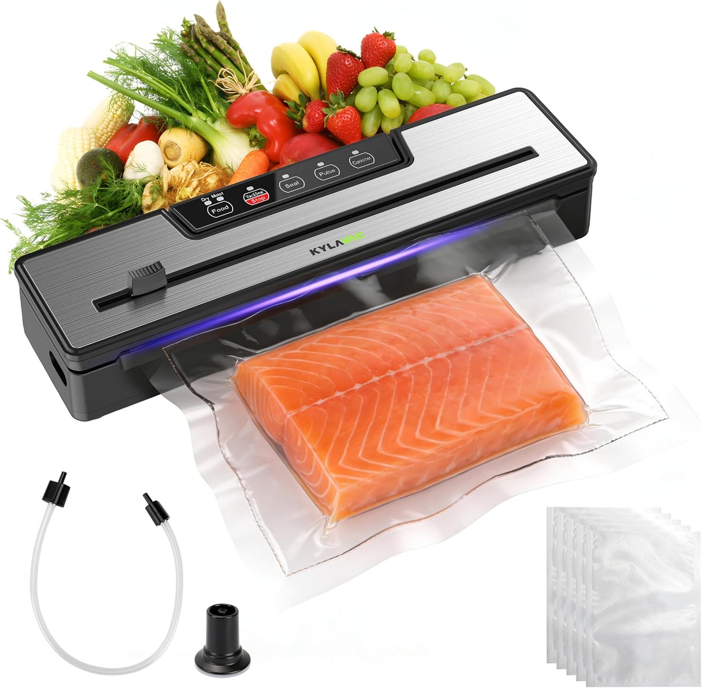 Máquina selladora al vacío 80KPA 6 en 1 cocina