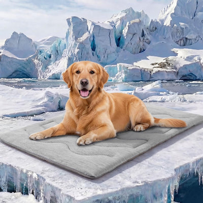 Tapete refrescante antideslizante para perros XL 43x32pulg gris
