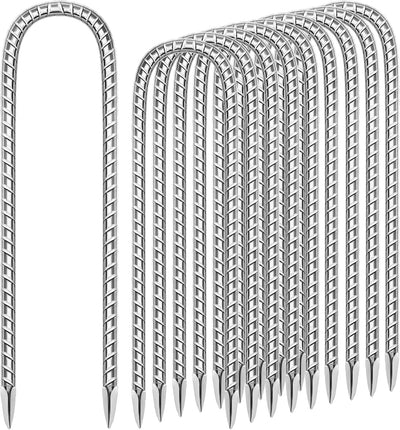 11 Estacas Jardín Varilla Corrugada 12pulg Acero Galvanizado