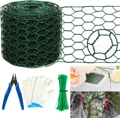 Malla alambre floral 4x394pulg galvanizada con guantes alicates