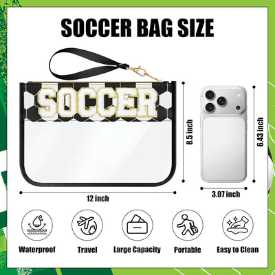 Bolsa maquillaje viaje impermeable PVC con parche chenilla