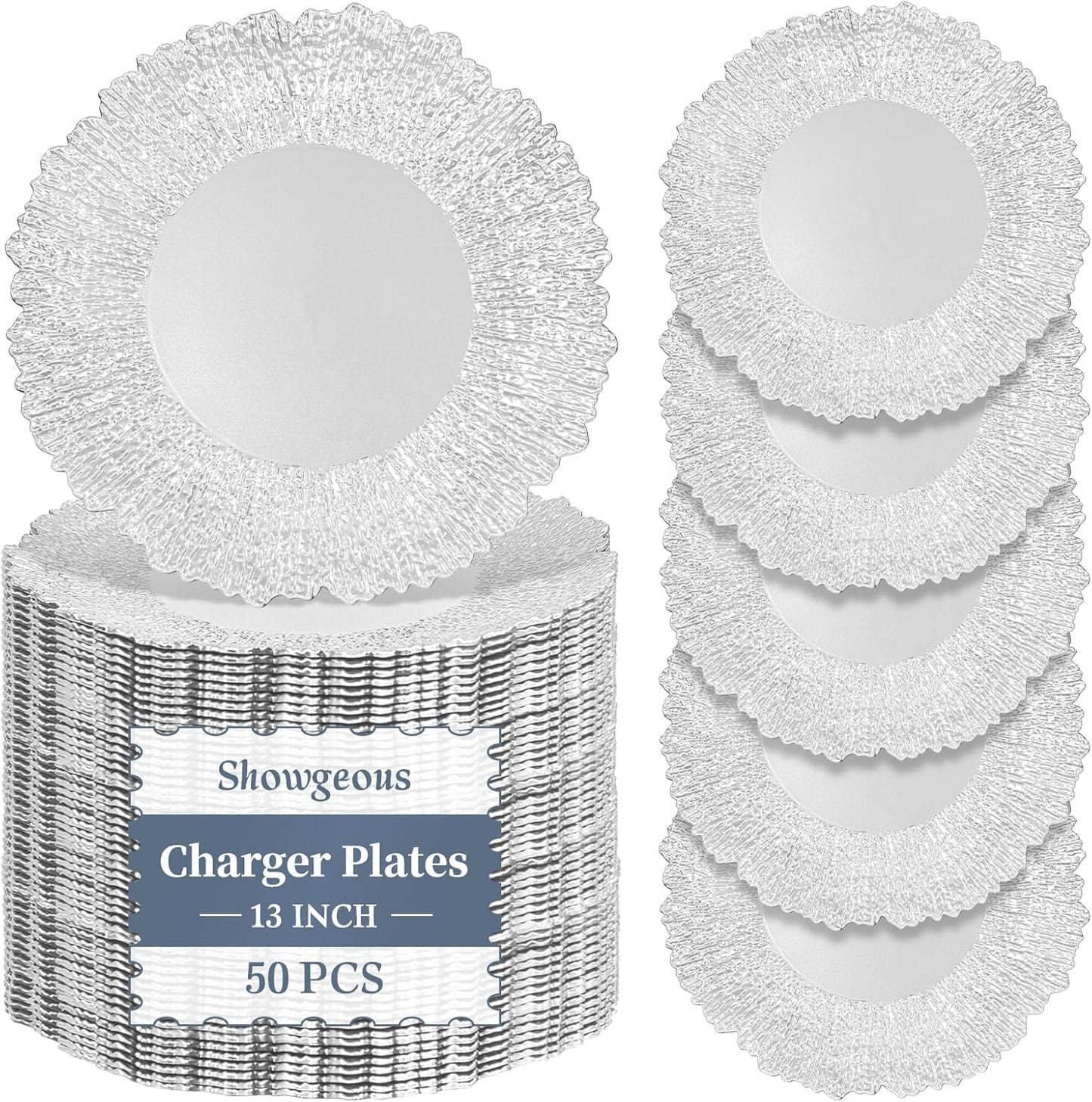50 Pzas Cargador Platos Redondo 13pulg Plástico
