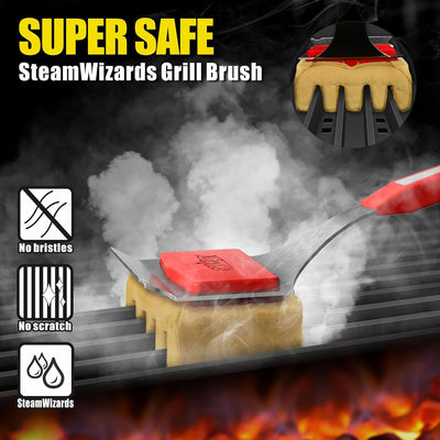 Cabezal cepillo barbacoa raspador hierro fundido acero inox