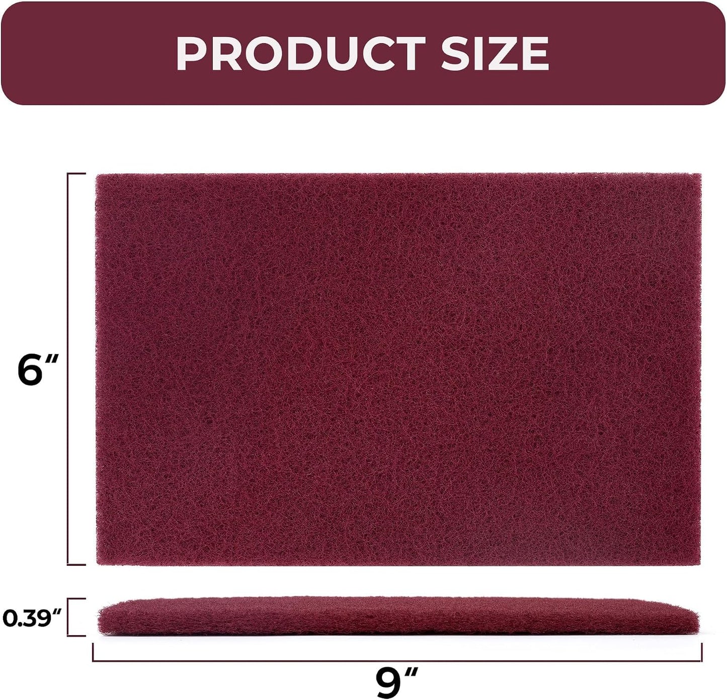 Almohadillas raspones granate 6x9pulg grano 320 multiusos