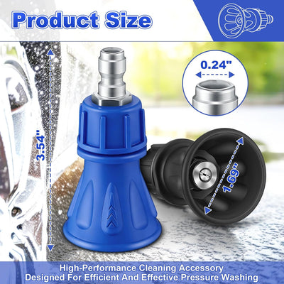 Protector boquilla hidrolimpiador acero inox goma 1/4 pulg set 2