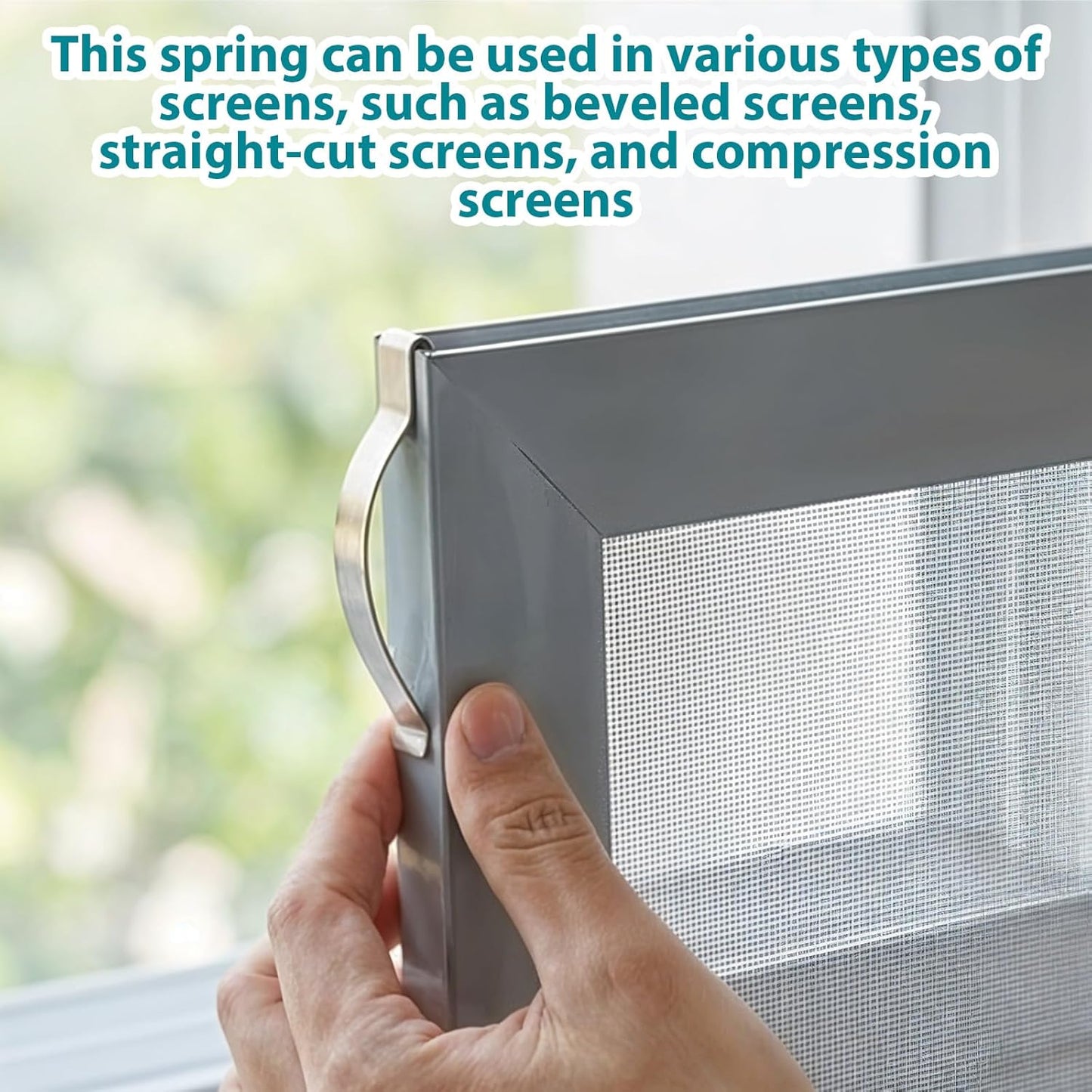 30 Clips Resorte Acero Inox para Ventanas Deslizables