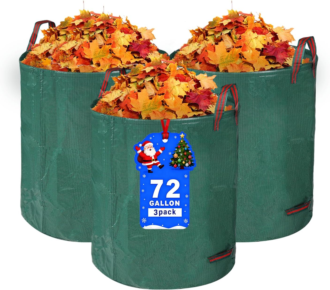 3 Pzas Bolsas Jardín 72gal Reutilizables Resistentes