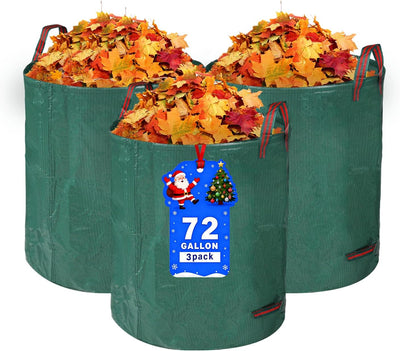 3 Pzas Bolsas Jardín 72gal Reutilizables Resistentes